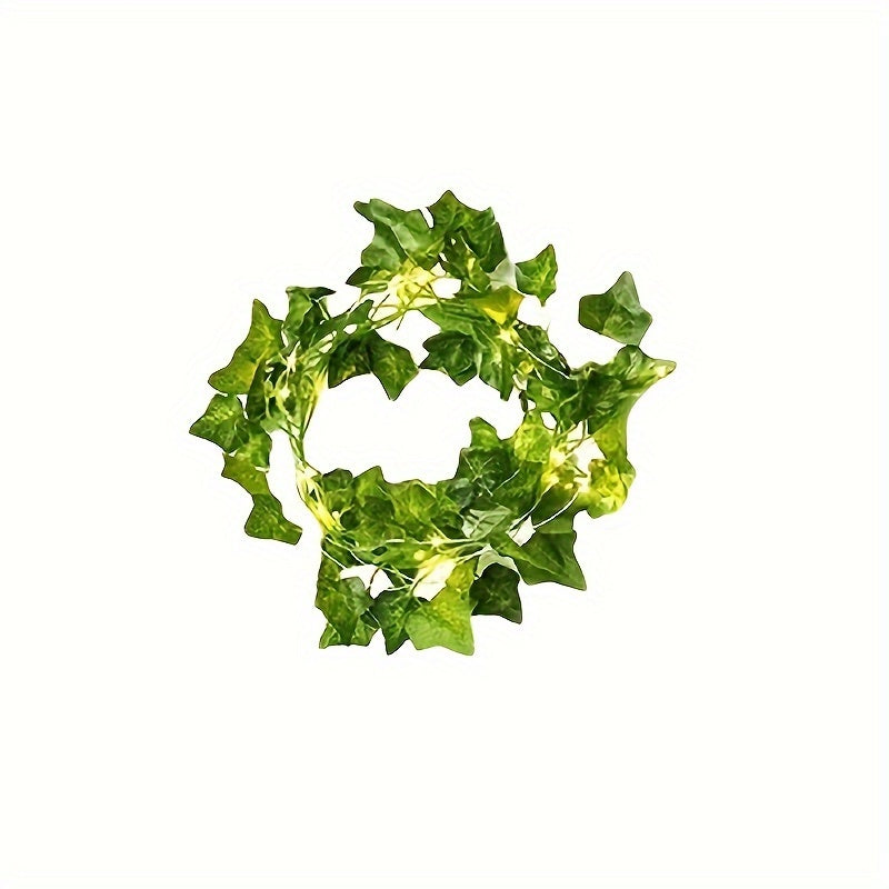 196.85" Artificial Leaf String Lights – 5M Fairy Garland with 50 LED Lights