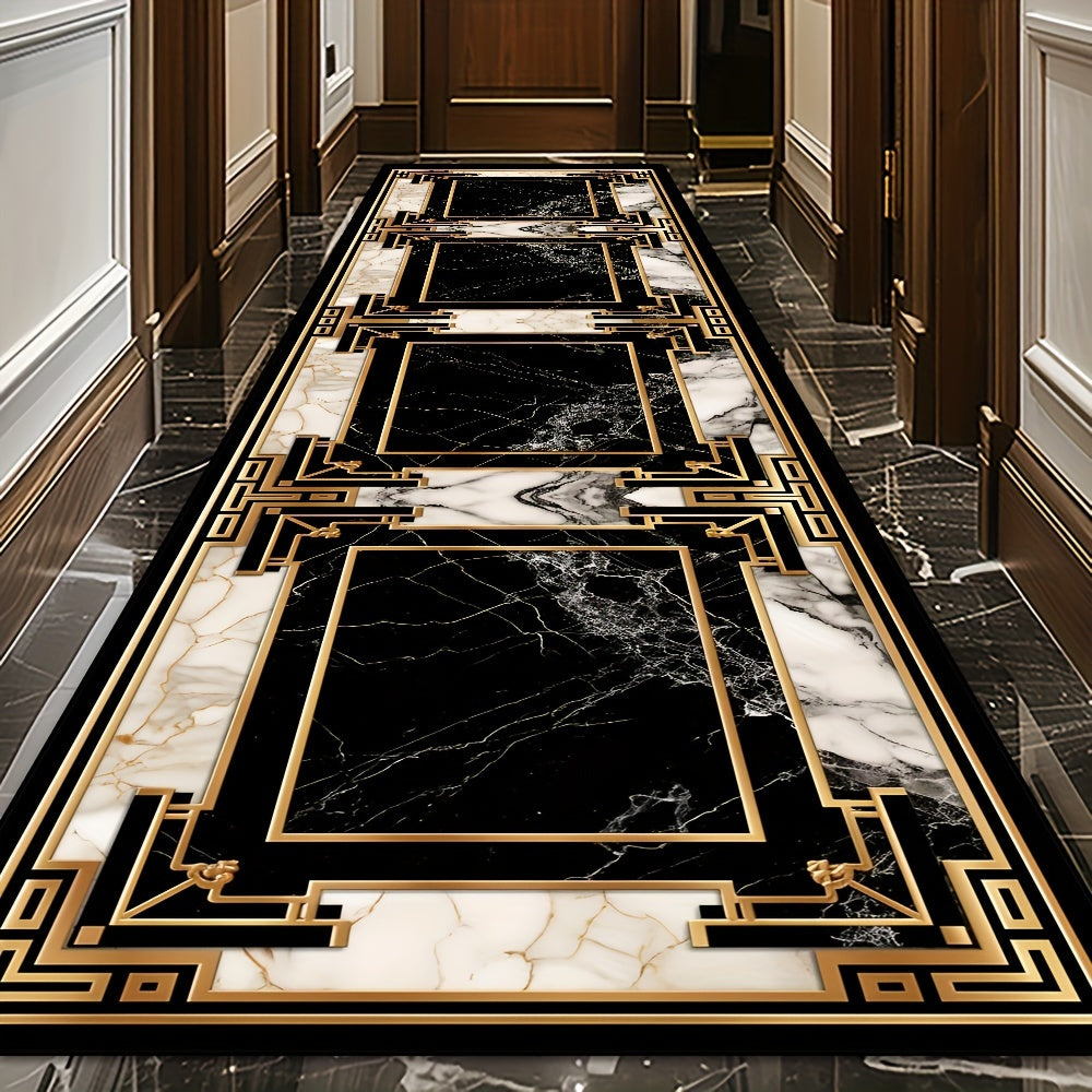 Golden Diamond Velvet Carpet – Non-Shedding | 1 Piece