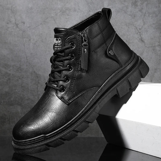 Men's Retro Leather Work Boots