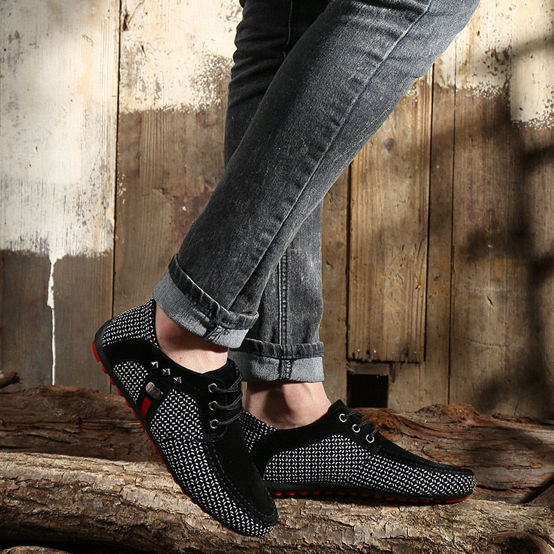 New Fashion Men’s Flats – Light Breathable Casual Shoes