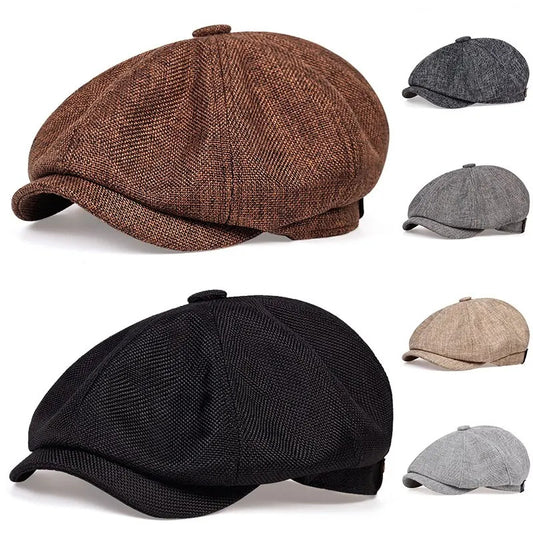Men’s Octagonal Duckbill Hat – Lightweight Linen