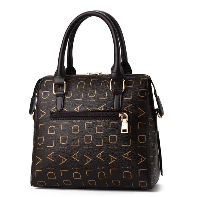 Fashion English Letter Handbag – Elegant & Spacious PU Leather Tote