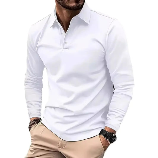 Fashion Men’s Long Sleeve Polo Shirt