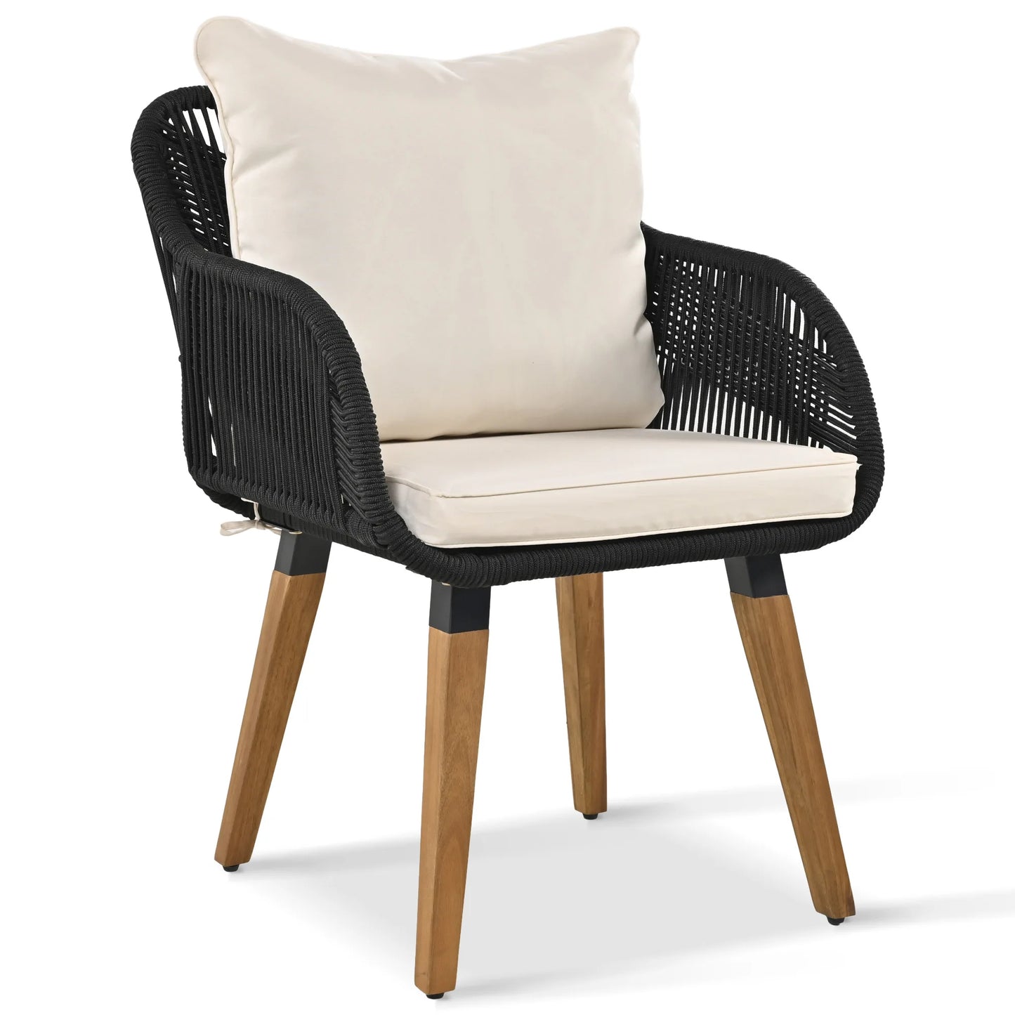 wicker patio conversation sets with a cool bar table + ottomans