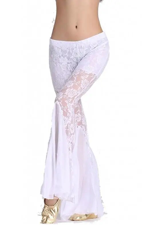 Sexy New Professional Women Belly Dance Pants Lace Bollywood Indian Dance Costumes Tribal Bellydance Flares Pants