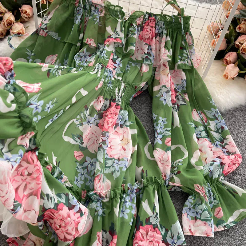 Summer Chic Floral Off-Shoulder Jumpsuit