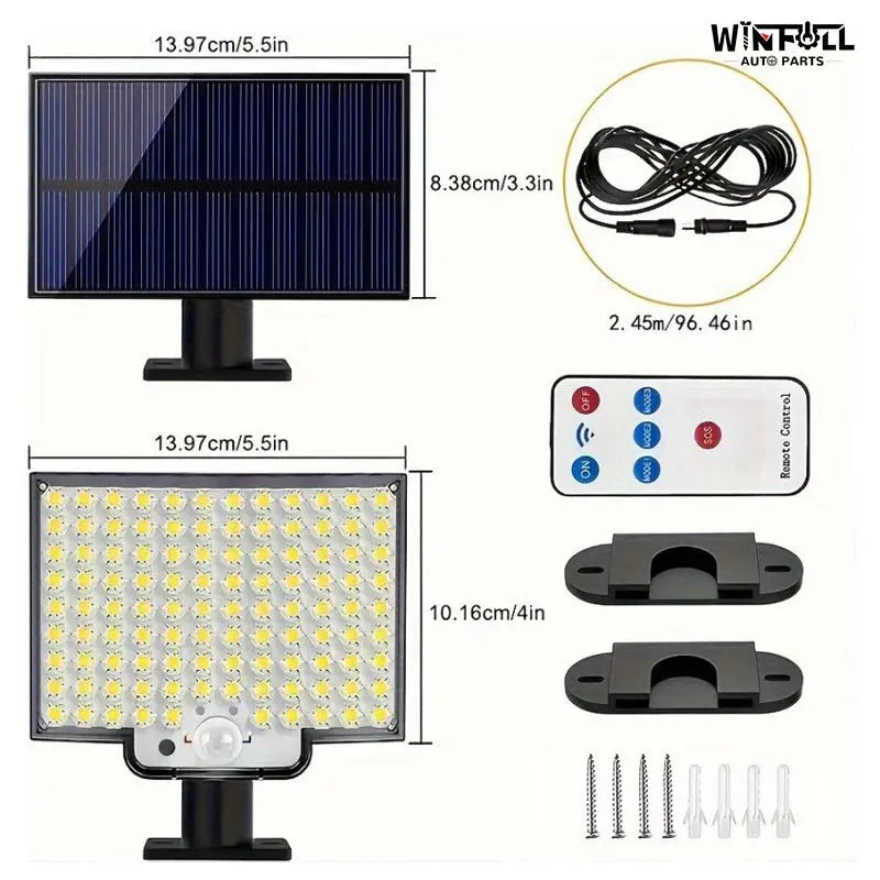 106 LED Modern Outdoor Solar Light with Motion Sensor – IP65 Waterproof