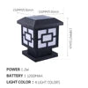 European Classical Solar Square Column Head Light IP65 Waterproof Solar Garden Light | 8–10 Hours Working Time