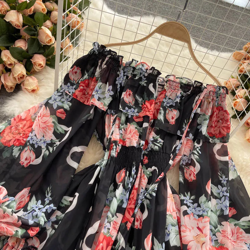 Summer Chic Floral Off-Shoulder Jumpsuit