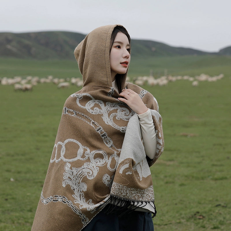 Bohemia Shawl Exotic Cloak – Female Xinjiang Tourism Grassland Travel Wear