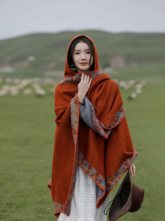 Bohemia Shawl Exotic Cloak – Female Xinjiang Tourism Grassland Travel Wear