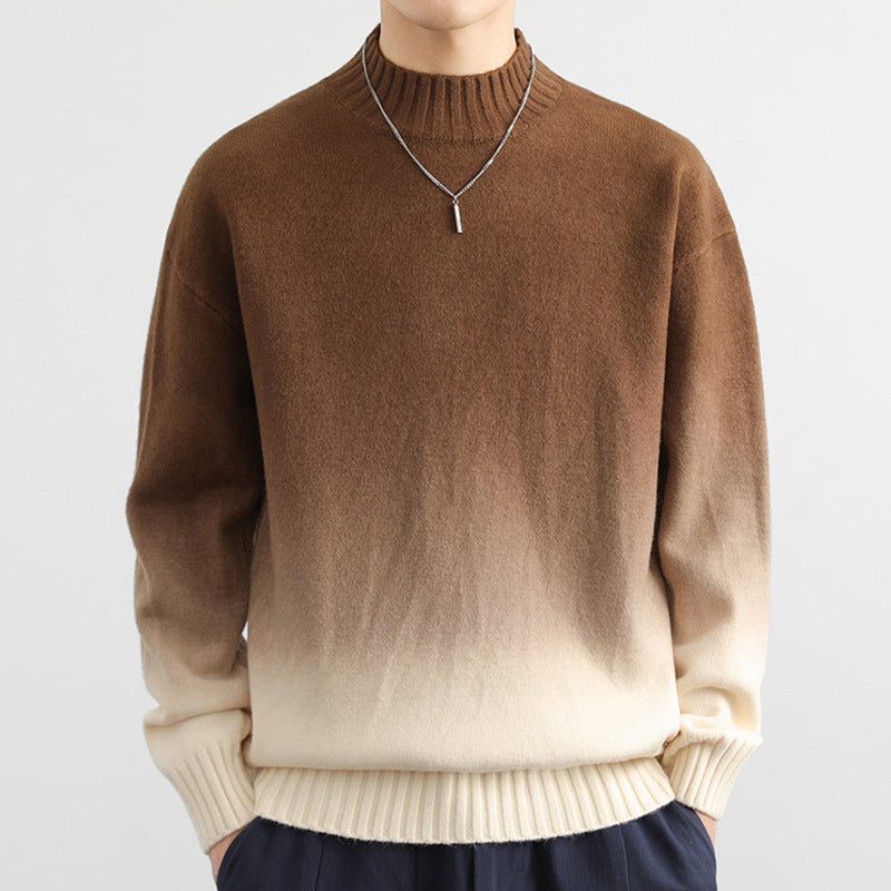 Fashion Personality Gradient Sweater – Men's Edition