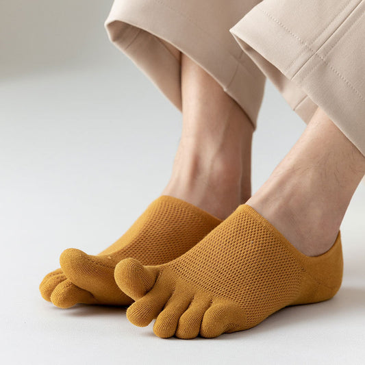 Men’s Breathable Cotton Toe Socks
