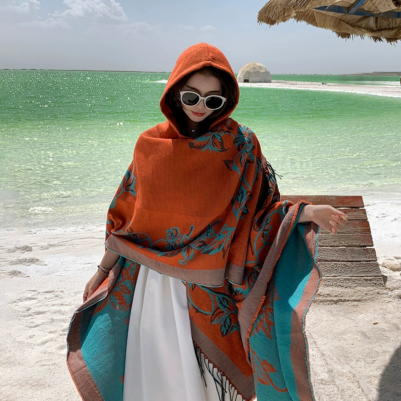 Bohemia Shawl Exotic Cloak – Female Xinjiang Tourism Grassland Travel Wear