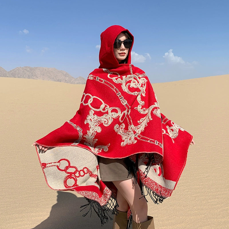 Bohemia Shawl Exotic Cloak – Female Xinjiang Tourism Grassland Travel Wear