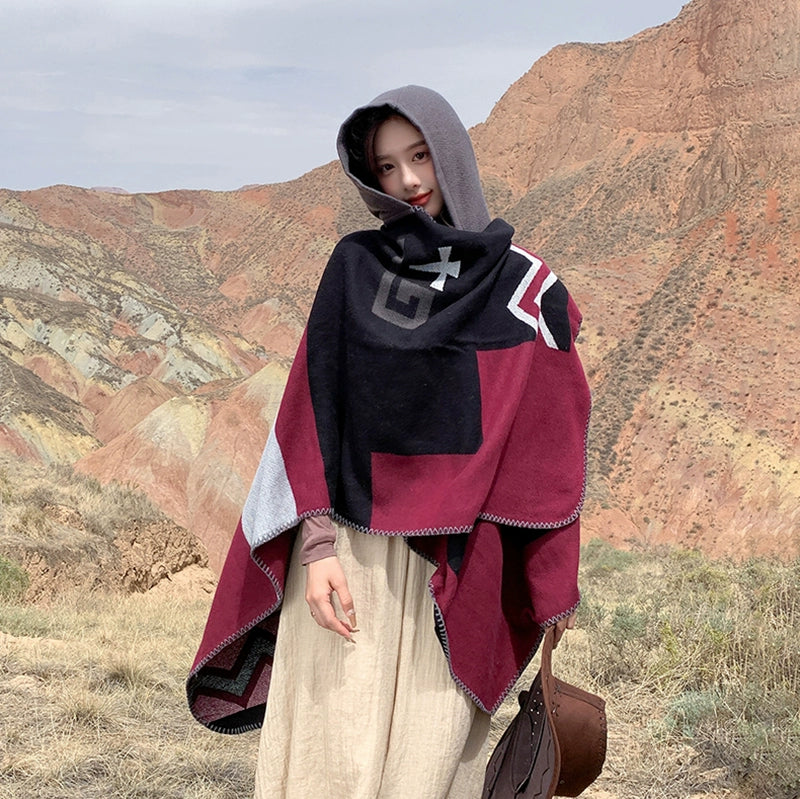 Bohemia Shawl Exotic Cloak – Female Xinjiang Tourism Grassland Travel Wear