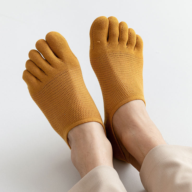 Men’s Breathable Cotton Toe Socks