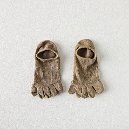 Men’s Breathable Cotton Toe Socks