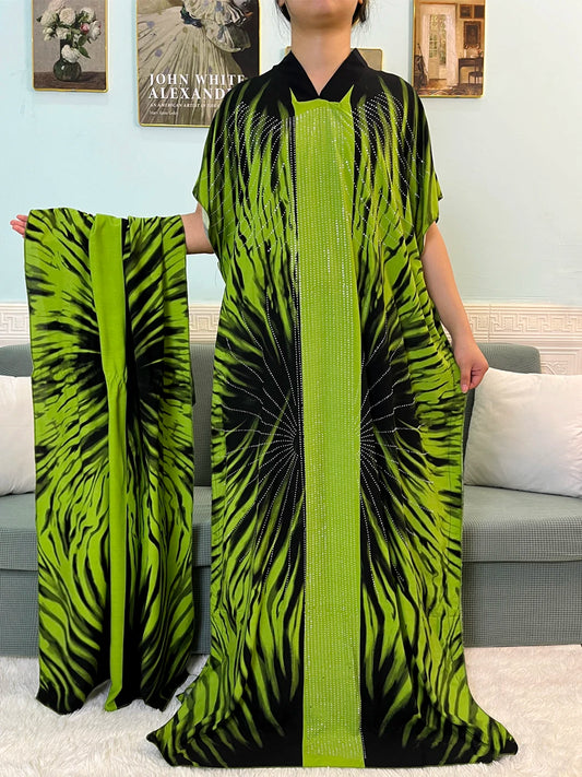 Muslim 2-Piece Boubou Cotton Abaya Set for Women – 2024 Collection