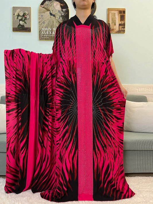 Muslim 2-Piece Boubou Cotton Abaya Set for Women – 2024 Collection