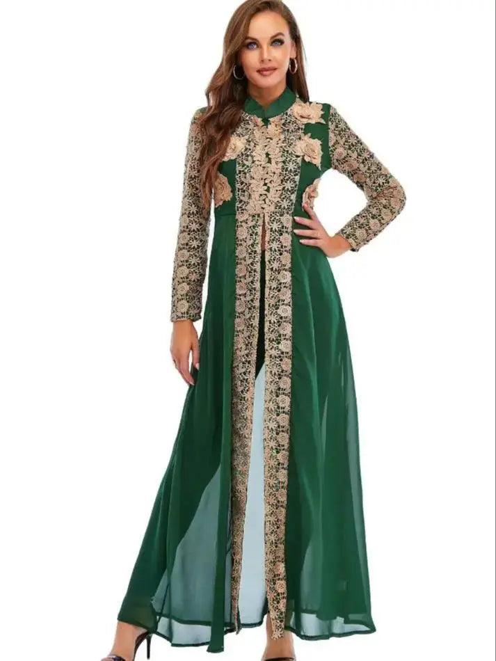 Dubai Abaya Muslim Dress Set