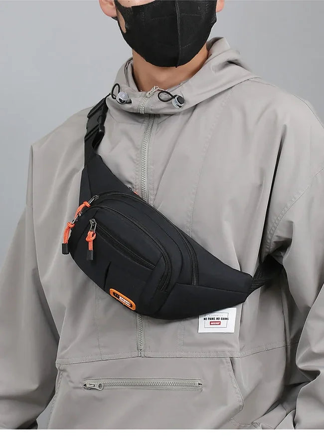 Oxford Waterproof Waist Bag for Men & Women – Large Capacity, Multifunctional Belt Pouch