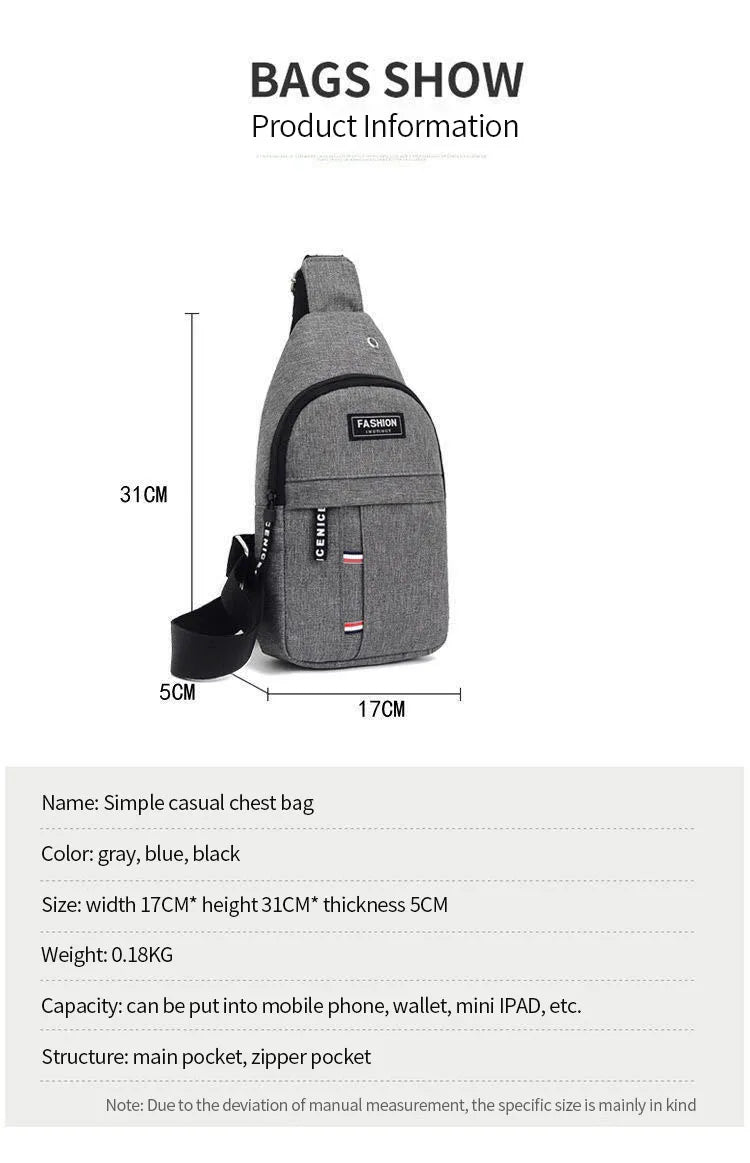 Men’s Waterproof Hip Pack – Large Capacity & Adjustable Strap