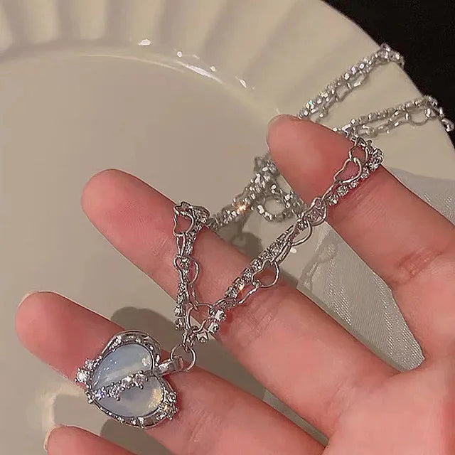 Silver Color Cross Pendant Necklace