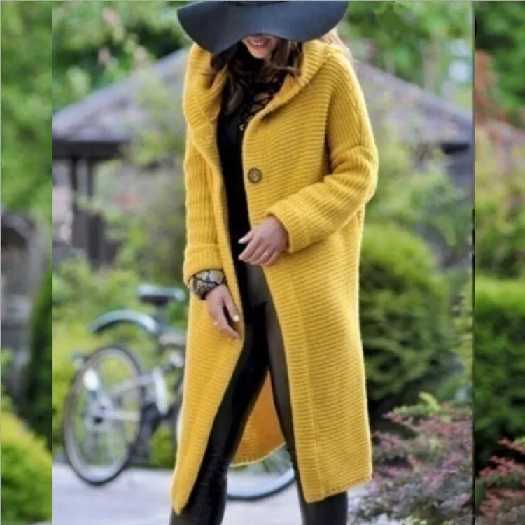 Women’s oversized hooded cardigan sweater