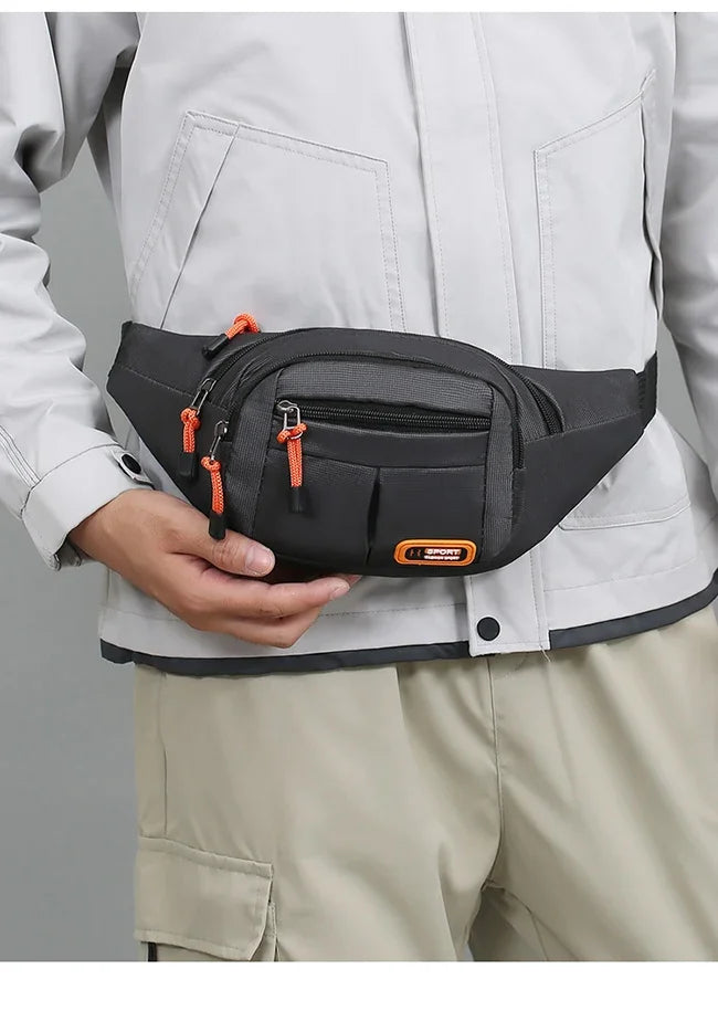 Oxford Waterproof Waist Bag for Men & Women – Large Capacity, Multifunctional Belt Pouch