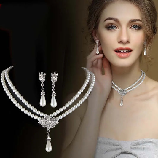 Elegant European & American Bridal Necklace Set
