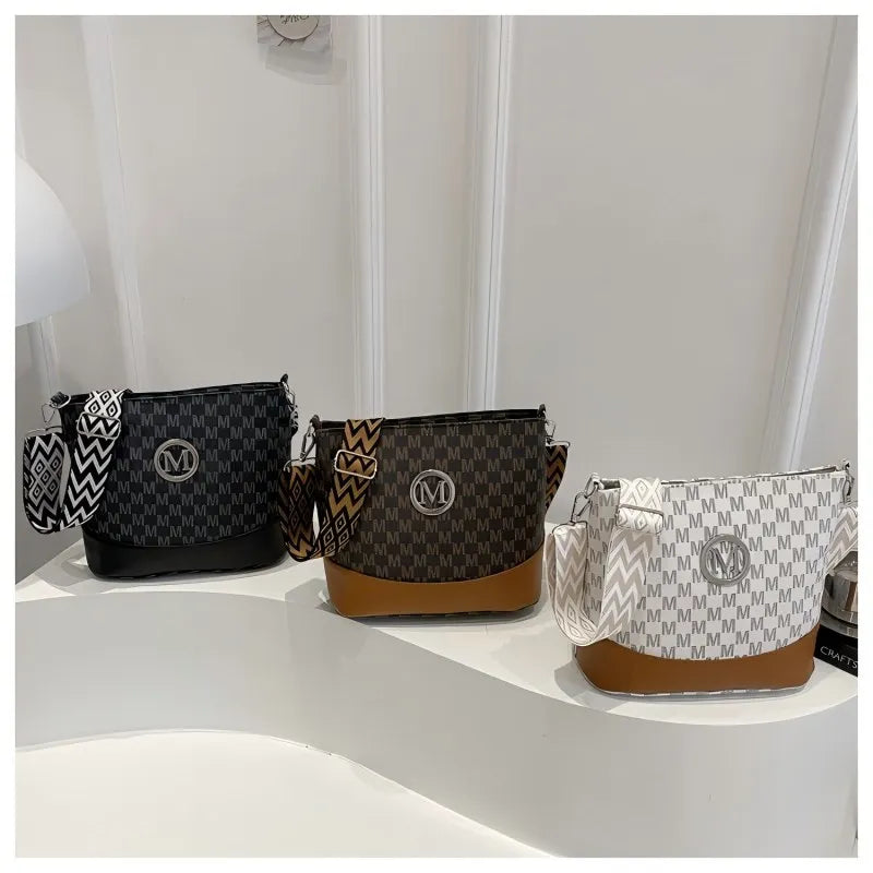Retro-inspired crossbody handbag
