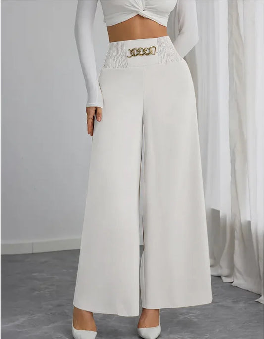 Elevate Your Style with Our New Women's High-Waist Wide-Leg Trousers