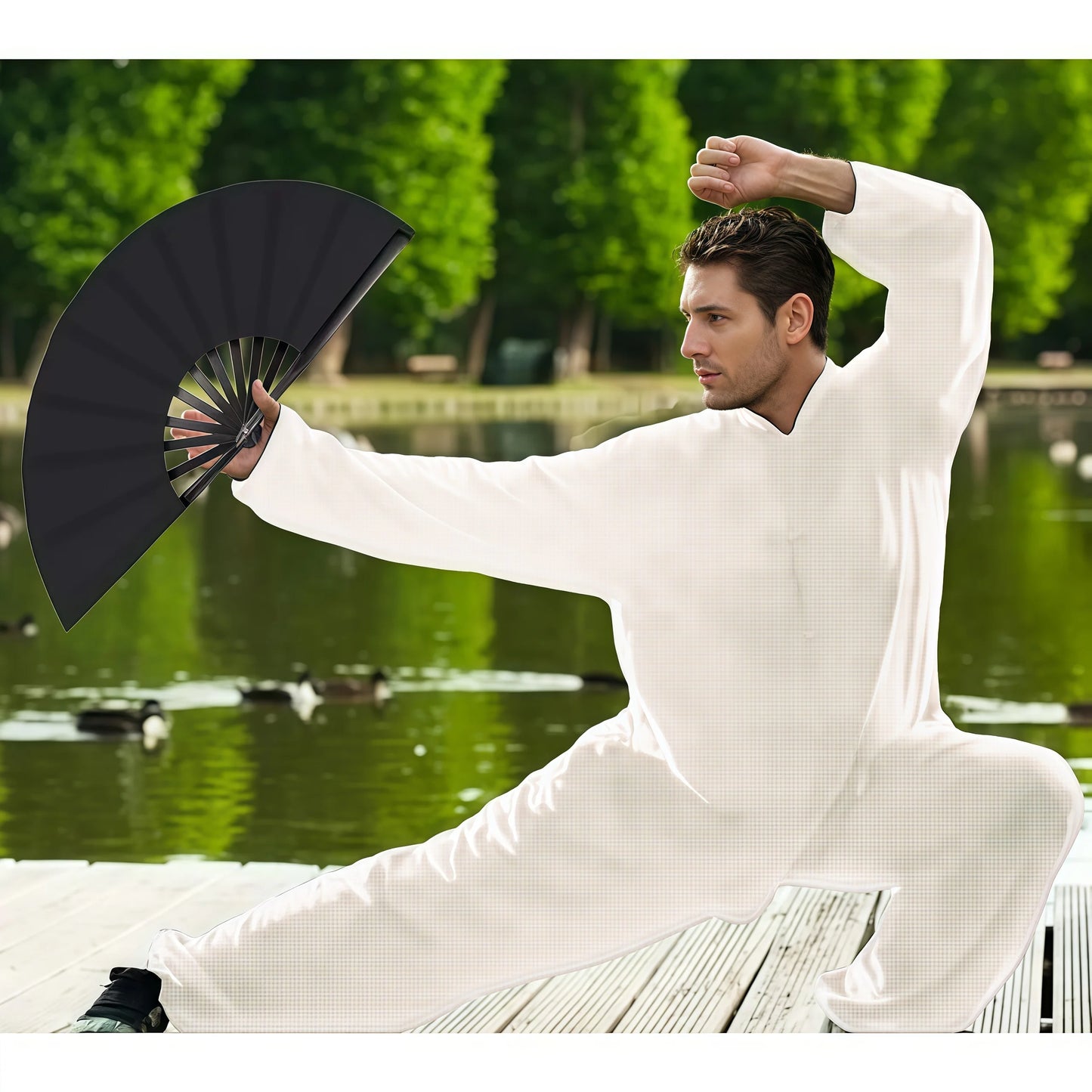 2pcs Traditional Chinese Hand Fan Folding Fans