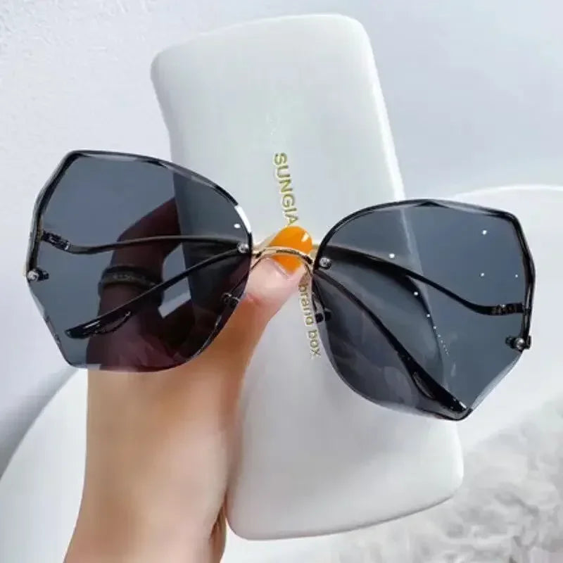 Irregular Round Sunglasses Women Brand Designer Gradient Fashion Sun Glasses