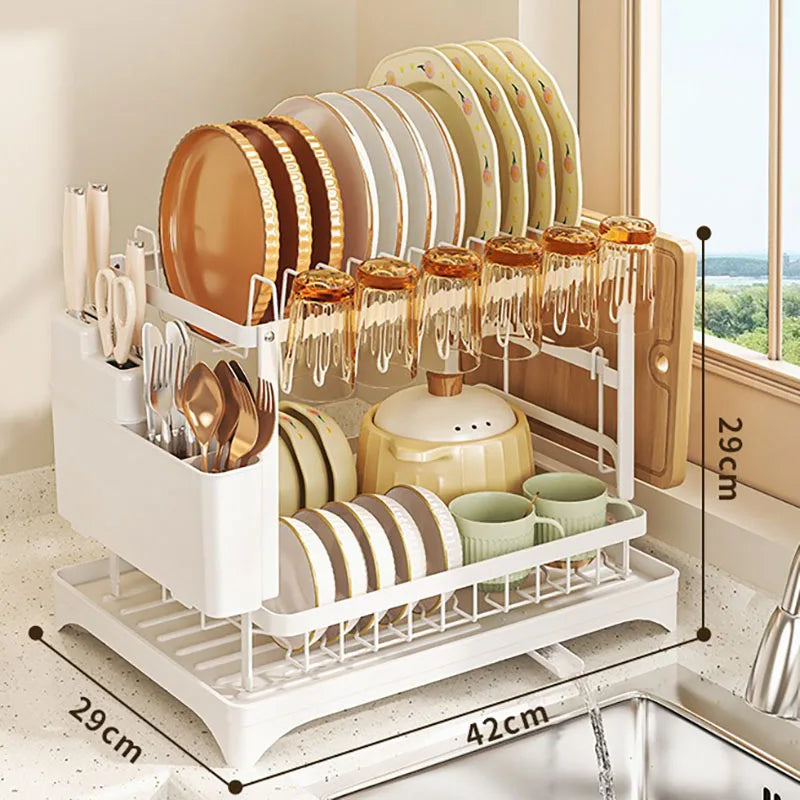 Kitchen Drainage Rack – Multifunctional Dish & Utensil Organizer