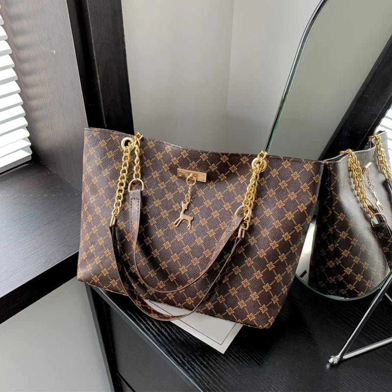Summer PU Leather Large-Capacity Women's Tote Bag