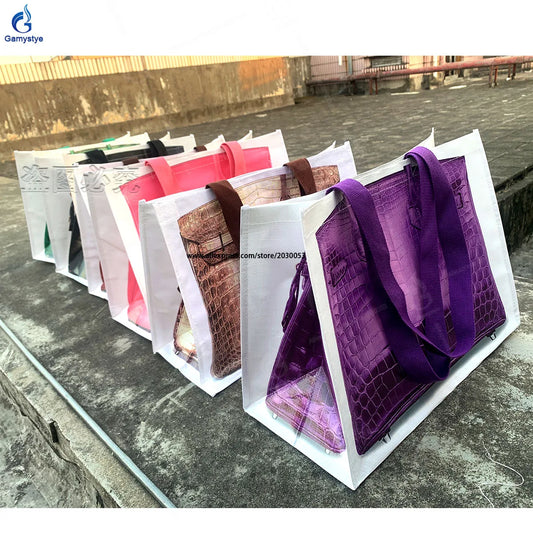 Woven Large Capacity Tote Bag – Stylish Travel & Shopping Handbag