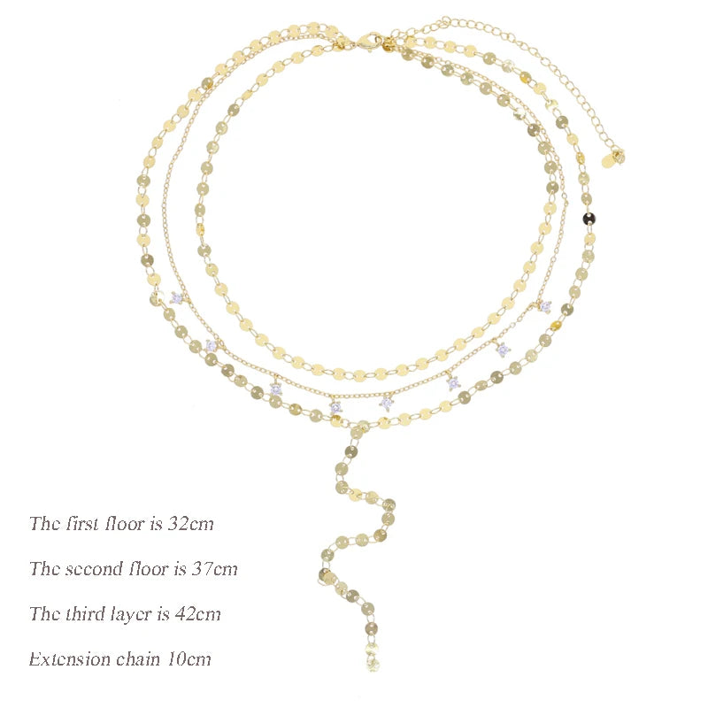 Fashion Special Water Drop Bling Oval CZ Choker Necklace Gold Color Lariat Long Bar Tear Drop Y Shape Long Tassel Women Jewelry