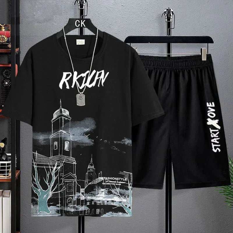 Men’s Summer Quick-Dry 3D Printed Sports Set