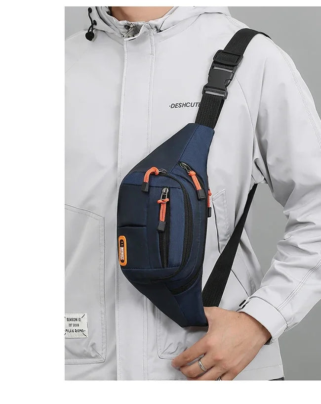 Oxford Waterproof Waist Bag for Men & Women – Large Capacity, Multifunctional Belt Pouch