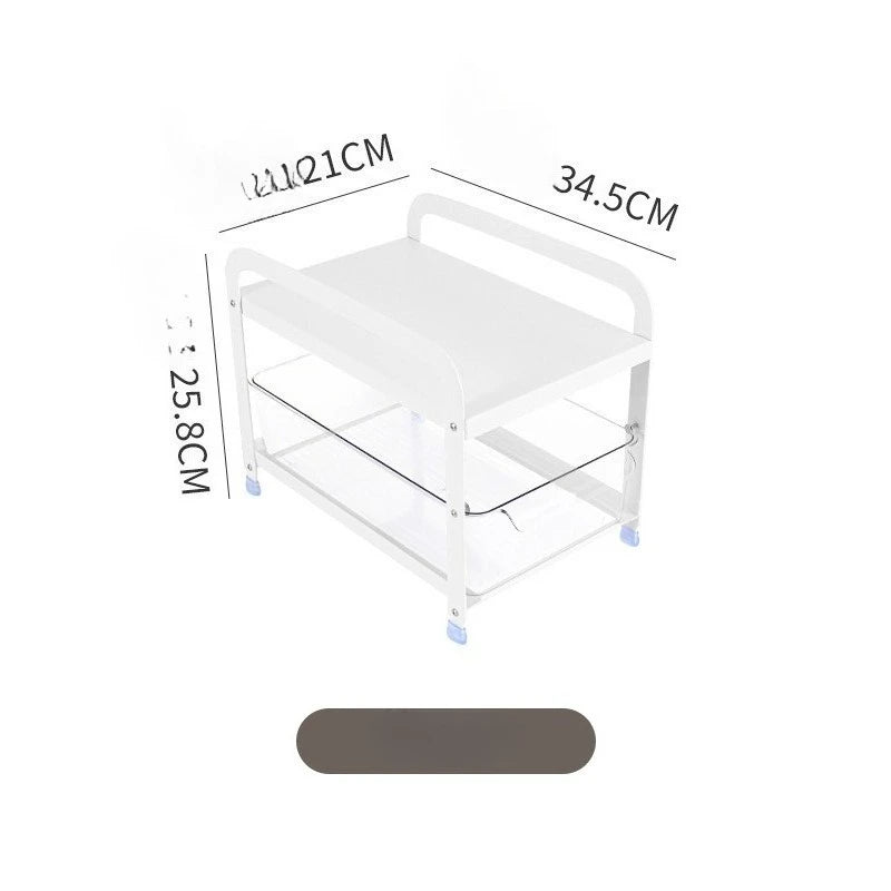 Kitchen Sink Storage Rack, Metal Storage Cabinet Storage Rack, Double-layer Pull-out Storage Rack Under Counter