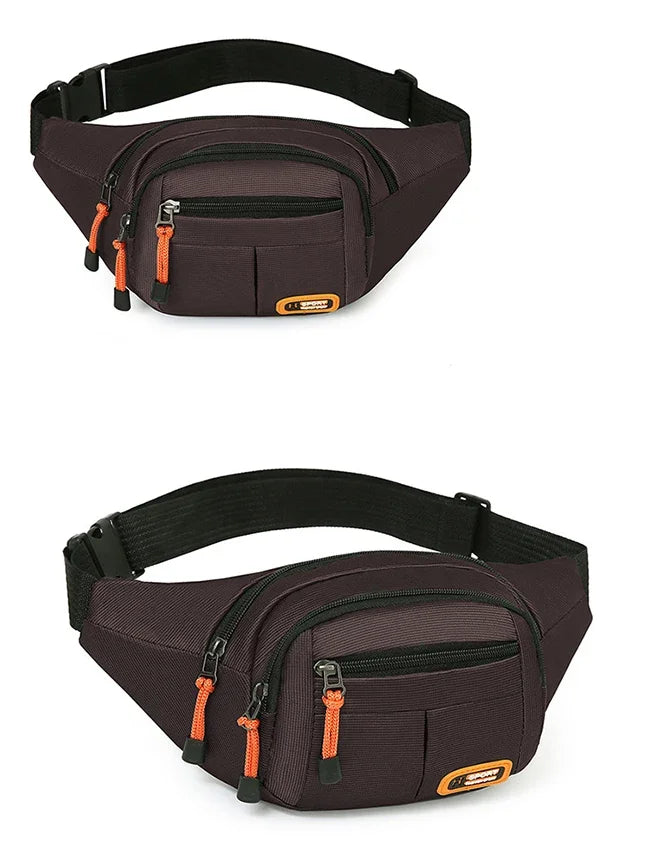 Oxford Waterproof Waist Bag for Men & Women – Large Capacity, Multifunctional Belt Pouch