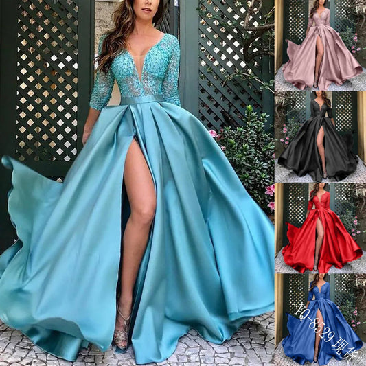 Women's Elegant Luxury Fashionable Long Trailing Evening Dress