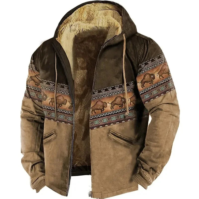 Thickened Fleece-Lined Double Layered Cotton Jacket