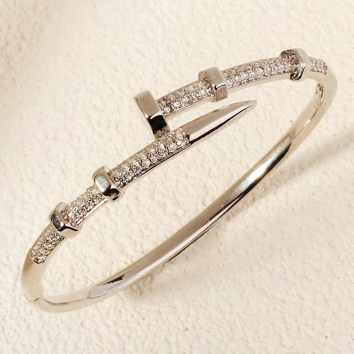 Elegant Zircon Nail Bracelet