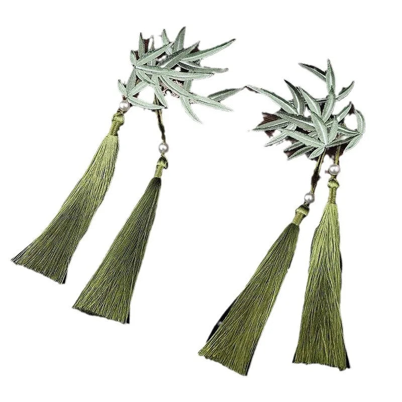 Retro Imitation Pearl Hairpin & Hair Clip, Cheongsam-Inspired Ancient Jewelry