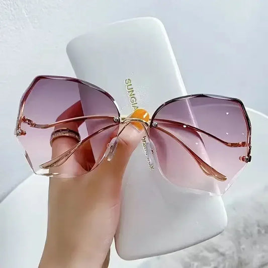 Irregular Round Sunglasses Women Brand Designer Gradient Fashion Sun Glasses
