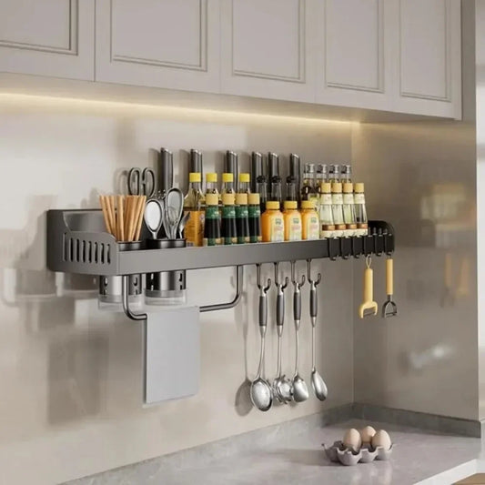 Kitchen Storage Rack – Wall Mounted Metal Organizer