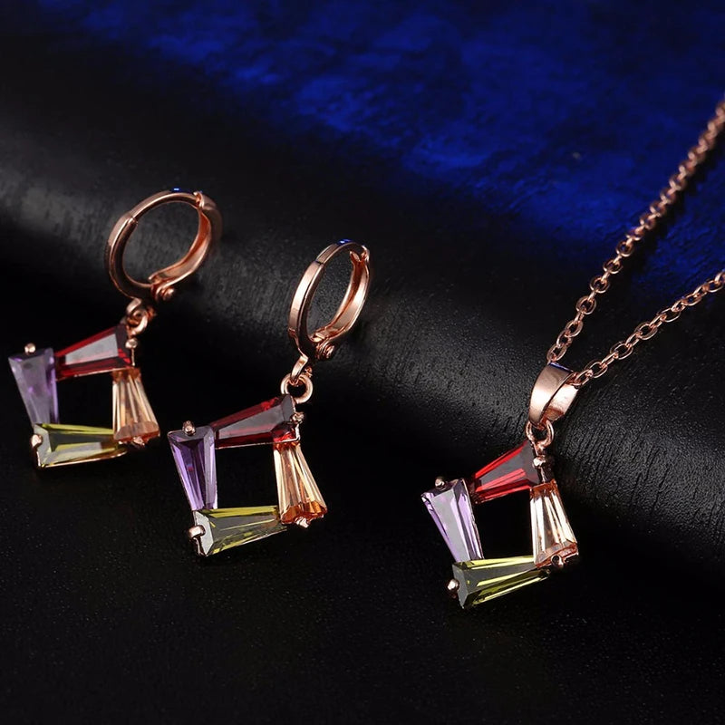 Fashion Jewelry Necklace & Earrings Set